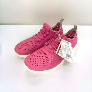 Crocs Literide Pacer Sneaker Electric Pink Big Girl Youth 50 37 Junior Tags Shoe